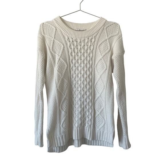 Madewell Classic Cable Knit Sweater Fisherman Minimalist Beachy Coastal Chunky S - Picture 3 of 9